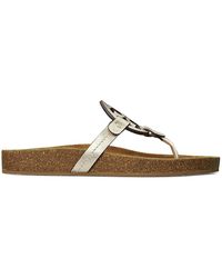 tory burch miller cloud leather thong slides