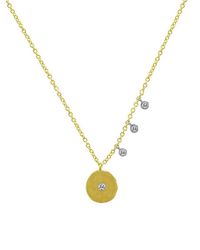 Metallic Meira T 14k & 0.13 Tcw Diamond Necklace in Yellow Gold Womens Jewellery 