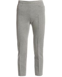 Womens Clothing Trousers Akris Punto Cropped Virgin Wool Cargo Pants in Moss Green Slacks and Chinos Cargo trousers 