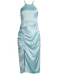 parker black ivy ruched satin dress