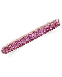 Kwiat Moonlight 18k Rose Gold & Pink Sapphire Pavé Slim Ring