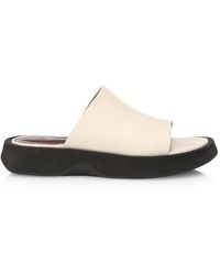 STAUD Fly Leather Flatform Slides in Pink - Save 44% | Lyst