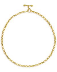Elizabeth Locke 19k Yellow Link Toggle Necklace - Metallic
