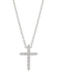 White Gold Cross Pendants for Women 