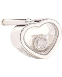 Chopard My Happy Hearts 18k White Gold & 0.05 Tcw Diamond Stud Earring