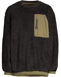 UGG Niko Faux Shearling Crewneck Sweater - Black