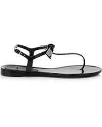 teiya bow detail jelly sandals