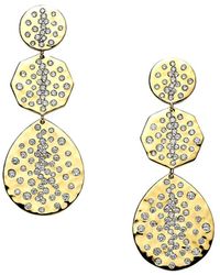 Ippolita - Stardust 18k Yellow Gold & Diamond Triple-drop Earrings - Lyst