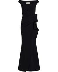 Chiara Boni Silveria Velvet Wrap Gown 