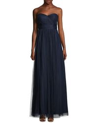 tatum floral embroidered tulle evening dress