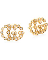 gold gucci heart earrings