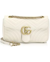 gg marmont matelassé mini bag white