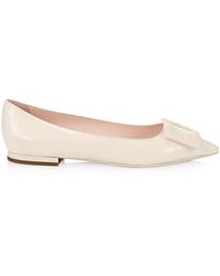 roger vivier white flats