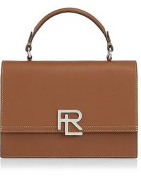Ralph Lauren Collection Whipstitched Calf Hair Hobo Bag in Brown | Lyst