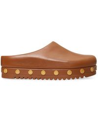 leather lug mule