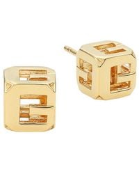 Givenchy - G-cube Goldtone Stud Earrings - Lyst