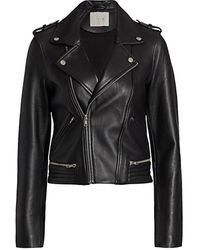 maje leather blazer