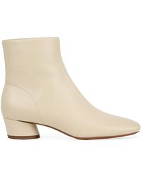 Vince Ravenna Leather Ankle Boots in Natural | Lyst