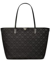 T Monogram Floral Vine Top-Zip Tote Bag: Women's Handbags, Tote Bags