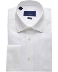 David Donahue Trim Tux Formal Button-down Shirt - White