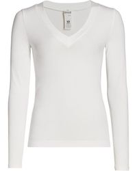 Wolford Aurora V-neck Sweater - White