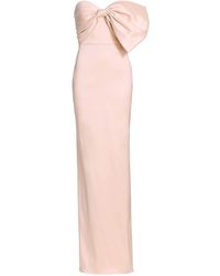 badgley mischka mikado strapless bow gown