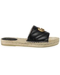 gucci women's leather espadrille sandals