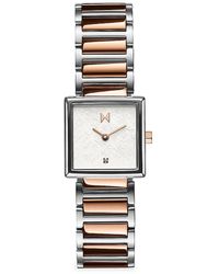 MVMT Frost Winter Rose Two-tone Stainless Steel Bracelet Watch - White