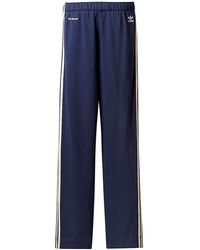 gabardine stretch pant with gucci stripe