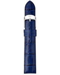 Michele 16Mm Patent Leather Watch Strap - Navy in Blue | Lyst