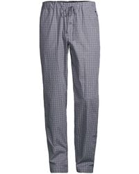 Hanro Check-print Woven Lounge Pants - Gray