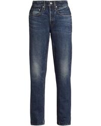 Rag & Bone Denim Miramar Mid-rise Straight Jeans in Blue | Lyst