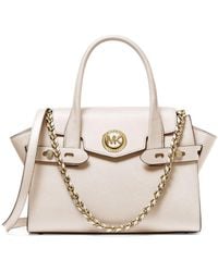 mk brooklyn small leather satchel