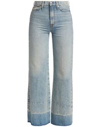 7 For All Mankind Denim Ultra High-rise Distressed Jeans in White | Lyst