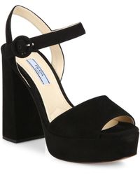 prada block heel sandal