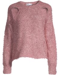 Alice McCALL Women's Metallic Cutout Sweater - Black - Pink