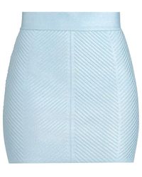 Hervé Léger Ottoman Knit Mini-skirt - Blue