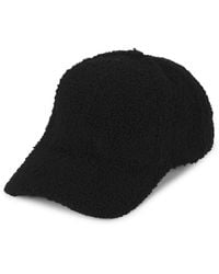 Hat Attack Faux Sherpa Baseball Cap - Black