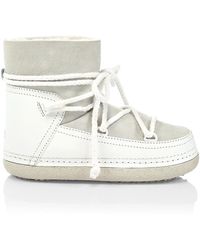Inuikii Classic Leather Sneaker Boots - White