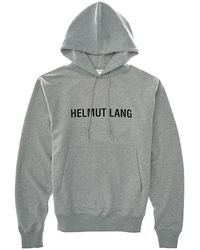 Helmut Lang Core Logo Hoodie - Gray