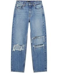 Maje Denim Pario High - Rise Cropped Straight - Leg Jeans In Blue 