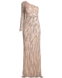 mac duggal one shoulder sequin gown