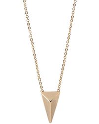 Alexis Bittar 14k Gold-plated Pyramid Pendant Necklace - White
