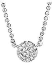 Phillips House Micro Infinity Diamond & 14k Pendant Necklace - Metallic