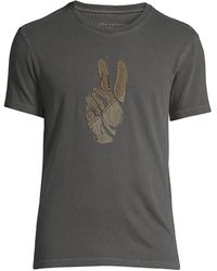 John Varvatos Star USA Mens Statue of Liberty Peace Sign Graphic T-Shirt 