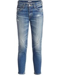 Moussy Velma Mid-rise Ankle Crop Skinny Jeans - Blue