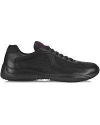 new america's cup leather and technical fabric sneakers