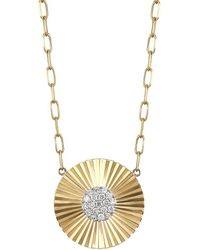 Phillips House Aura 14k & Diamond Offset Mini Pendant Necklace - Metallic