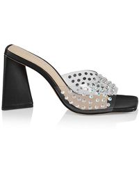 Schutz Jolita Crystal-Embellished Evening Sandals | Evening sandals, Womens evening shoes 