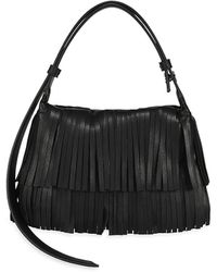 leather fringe tote